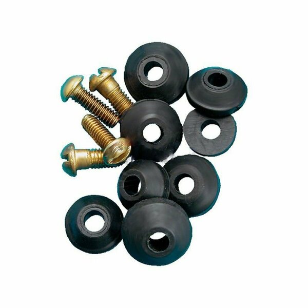 American Imaginations Unique Black Beveled Washer Kit Rubber-Brass AI-38052